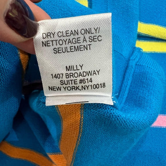 💙🦓Milly Minis🦓💙 Girl's Rainbow Stripe Flared Dress Size 12 - Picture 5 of 5